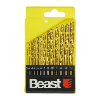 WIERTŁA DO METALU 1.5-6.5mm HSS 13szt BIAŁE BEAST