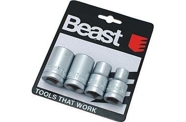 ZESTAW NASADEK 1/2'' 10-13-17-19 mm CV BEAST