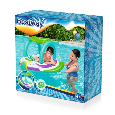 Ponton plażowy do pływania z daszkiem 107 x 112 cm Bestway 34149 Bestway