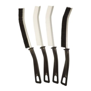 Szczotka do czyszczenia fug szczelin mycia kuchni wąska szczelinowa dluga 4 x 230mm (2X biała + 2x czarna) nylon BEAST