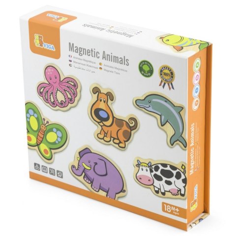 VIGA Drewniane Magnesy Zwierzęta zestaw 20 elementów Viga Toys