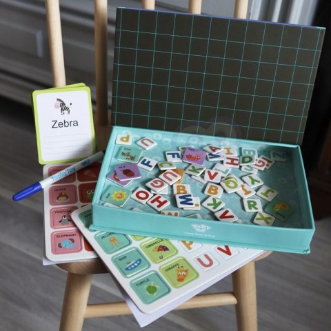 TOOKY TOY Układanka Puzzle Montessori Alfabet dla Dzieci Nauka Literek Pisania 151 el. Tooky Toy