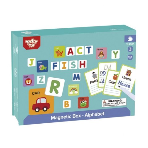 TOOKY TOY Układanka Puzzle Montessori Alfabet dla Dzieci Nauka Literek Pisania 151 el. Tooky Toy