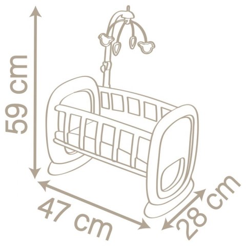SMOBY Baby Nurse Kołyska z Karuzelką dla Lalki Smoby