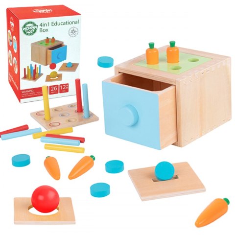 WOOPIE GREEN Drewniana Szuflada Edukacyjna Sorter Montessori Woopie Let's Go Green