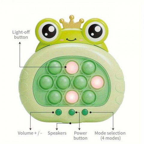 WOOPIE Gra POP IT Elektryczna Antystresowa Zręcznościowa Żabka Woopie
