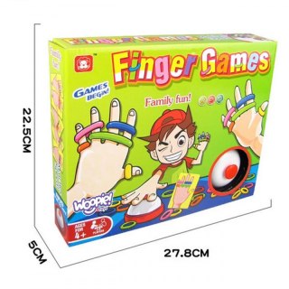 WOOPIE Gra Zręcznościowa FINGER GAMES Kolorowe Gumki 4+ Woopie