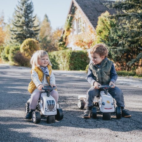 FALK Traktorek Baby Valtra Biały z Przyczepką + akc. od 1 roku FALK