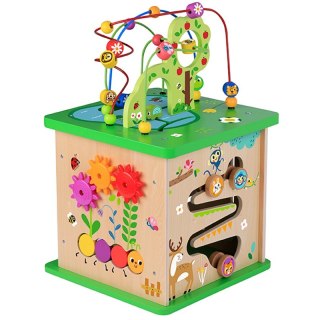 TOOKY TOY Kostka Edukacyjna Sorter Labirynt Przeplatanka Zwierzątka Tooky Toy