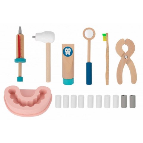 TOOKY TOY Zestaw Małego Dentysty Walizka Lekarza 19 el. FSC Tooky Toy