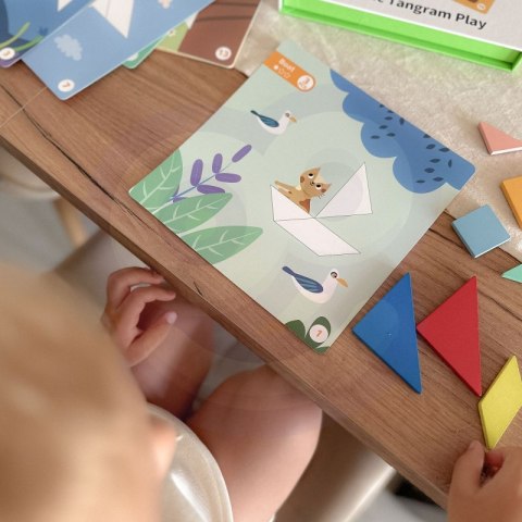 TOOKY TOY Puzzle Tangram Układanka dla Dzieci Nauka Kształtów Figury Kształty 18el. Tooky Toy