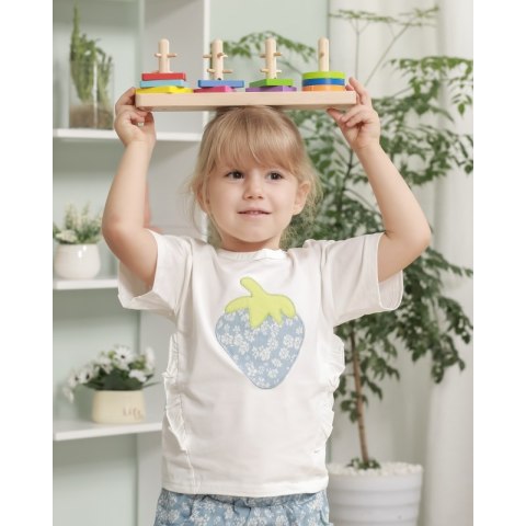 VIGA Drewniane klocki z sorterem kształtów Montessori Viga Toys