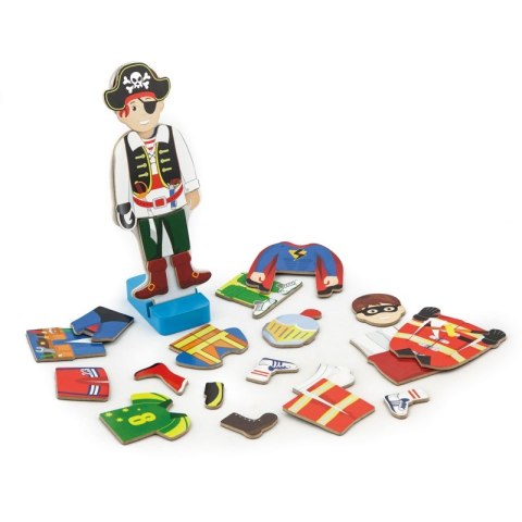 Viga Drewniana Układanka Magnetyczna Ubieranka Edukacyjna 8 Postaci Viga Toys