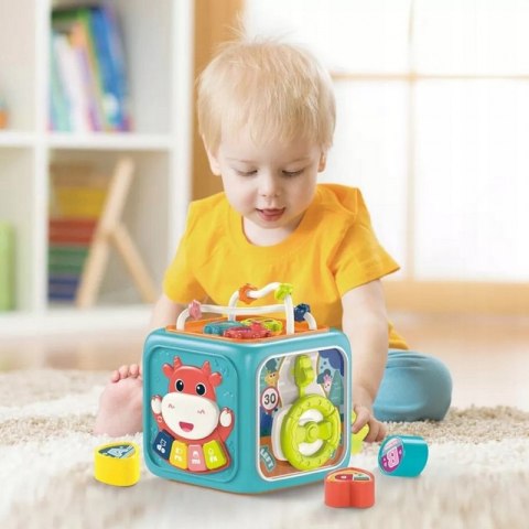 WOOPIE BABY Interaktywna Kostka Sensoryczna Edukacyjna Montessori Sorter 6w1 Woopie Baby