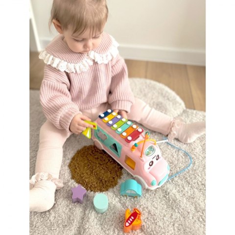 WOOPIE BABY Samochodzik Muzyczny Sorter z Cymbałkami Różowy Woopie Baby