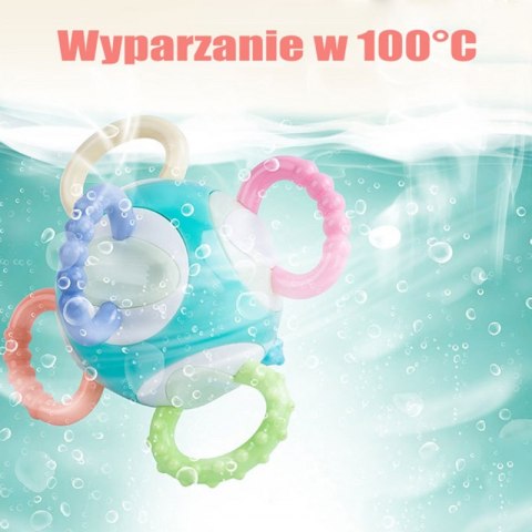 WOOPIE BABY Zabawka Sensoryczna 2w1 Gryzak Grzechotka Motessori Woopie Baby