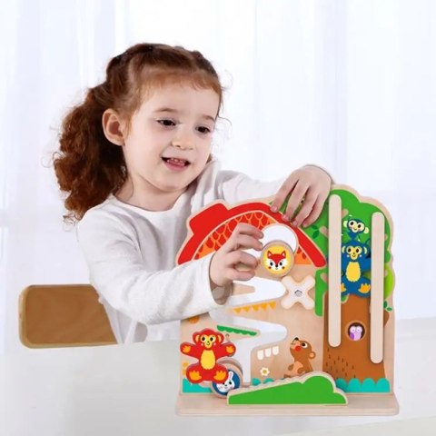 TOOKY TOY Drewniana Tablica Manipulacyjna Montessori Labirynt Tooky Toy