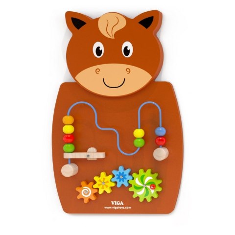 VIGA Drewniana Tablica Manipulacyjna Konik Certyfikat FSC Montessori Viga Toys