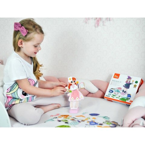 VIGA Drewniana Układanka Magnetyczna Ubieranka Edukacyjna Viga Toys