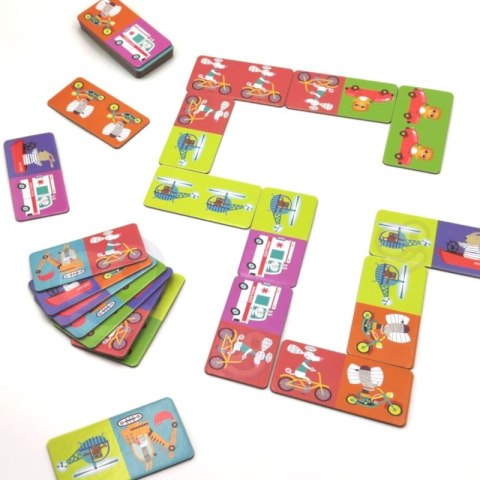 WOOPIE Gra Edukacyjna Transport Zwierzęta Puzzle Domino Montessori Woopie