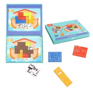 TOOKY TOY Układanka Magnetyczna Montessori Logiczna Puzzle Tetris Arka Noego 26 el. Tooky Toy