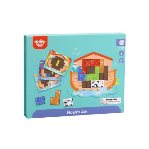 TOOKY TOY Układanka Magnetyczna Montessori Logiczna Puzzle Tetris Arka Noego 26 el. Tooky Toy