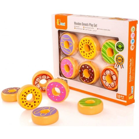 VIGA Drewniane Pączki Donaty 6 szt Viga Toys