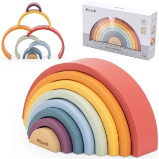 VIGA PolarB Drewniana Tęcza Układanka Klocki Kreatywne Montessori Viga Toys