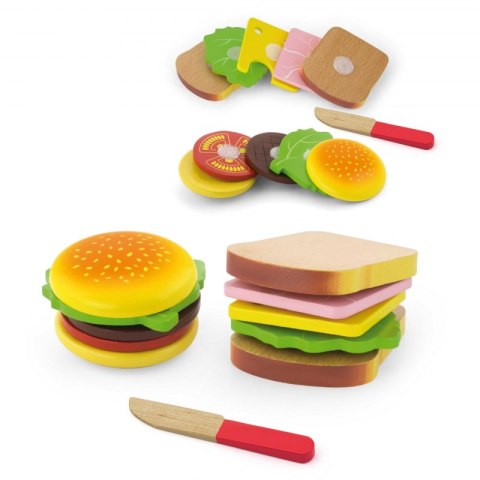 Viga Zestaw Do Krojenia Hamburger i Kanapka Viga Toys