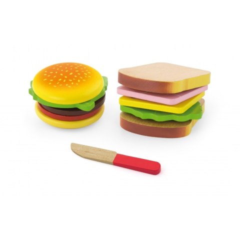 Viga Zestaw Do Krojenia Hamburger i Kanapka Viga Toys