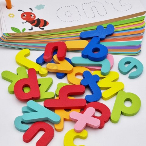 TOOKY TOY Puzzle Alfabet Montessori Nauka Literek Słów Zwierzątka 57 el. Tooky Toy