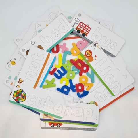 TOOKY TOY Puzzle Alfabet Montessori Nauka Literek Słów Zwierzątka 57 el. Tooky Toy