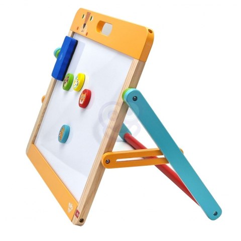 TOOKY TOY Tablica Edukacyjna 2w1 Magnetyczna Kredowa dla Dzieci Magnesy Gąbka 6 el. Tooky Toy