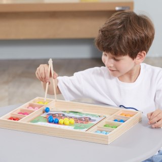 VIGA Drewniana Gra Kulki Złap i Dopasuj Układanka Montessori Viga Toys