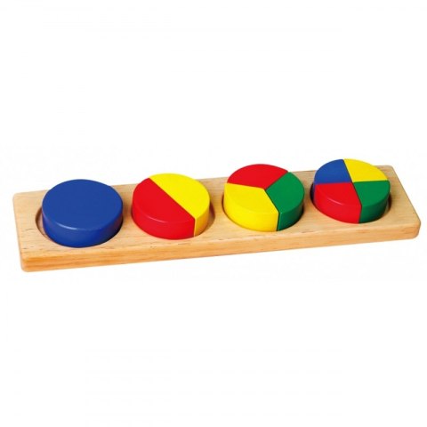 VIGA Drewniana Układanka Klocki Matematyczne Ułamki 10 Klocków Montessori Viga Toys