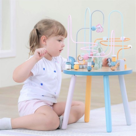 VIGA PolarB Drewniany Stolik Edukacyjny Manipulacyjny Przeplatanka Montessori Viga Toys