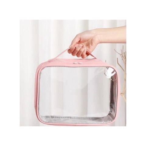 Kosmetyczka organizer na kosmetyki różowa 26x20x11cm KS105WZ2