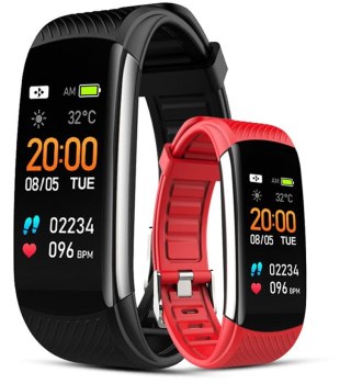 Smartband Giewont Fit&GO Duo GW200-1 - Black + Pasek Alert Red Giewont