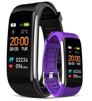 Smartband Giewont Fit&GO Duo GW200-3 - Black + Pasek Flora Violet Giewont