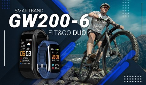 Smartband Giewont Fit&GO Duo GW200-6 - Black + Pasek Smart Navy Giewont