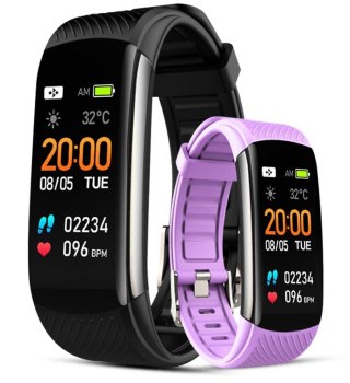 Smartband Giewont Fit&GO Duo GW200-8 - Black + Pasek Touch of Lavender Giewont