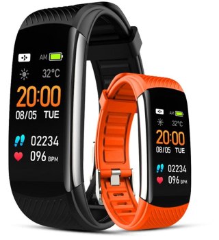 Smartband Giewont Fit&GO Duo GW200-9 - Black + Pasek Orange Power Giewont