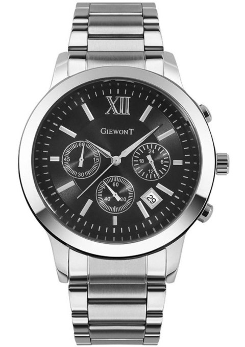 Zegarek Męski Giewont Apex Chrono GW6480-1 Chronograf Silver/Black Giewont