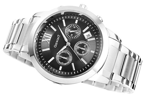 Zegarek Męski Giewont Apex Chrono GW6480-1 Chronograf Silver/Black Giewont