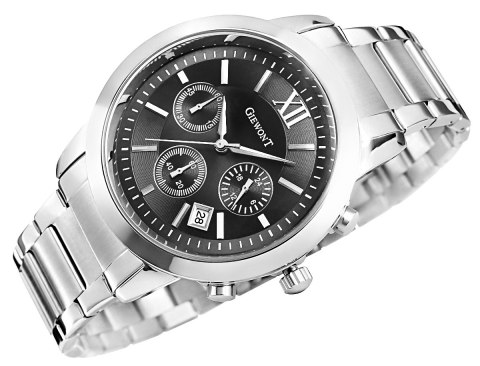 Zegarek Męski Giewont Apex Chrono GW6480-1 Chronograf Silver/Black Giewont