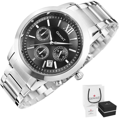 Zegarek Męski Giewont Apex Chrono GW6480-1 Chronograf Silver/Black Giewont