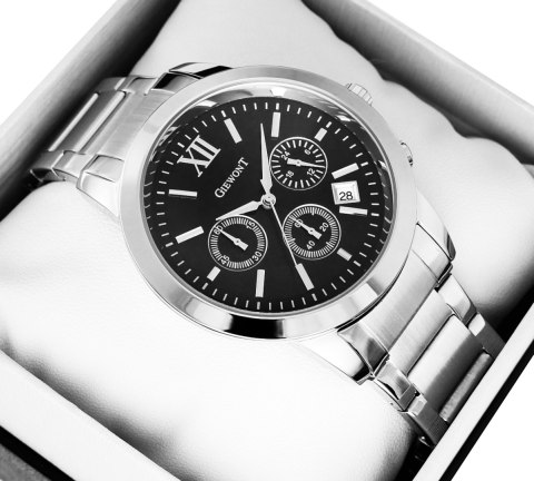 Zegarek Męski Giewont Apex Chrono GW6480-1 Chronograf Silver/Black Giewont