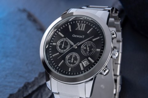 Zegarek Męski Giewont Apex Chrono GW6480-1 Chronograf Silver/Black Giewont