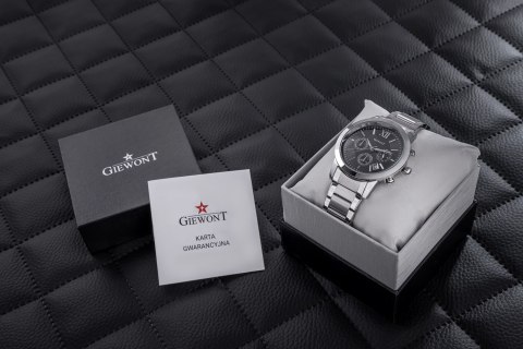 Zegarek Męski Giewont Apex Chrono GW6480-1 Chronograf Silver/Black Giewont