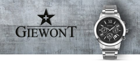 Zegarek Męski Giewont Apex Chrono GW6480-1 Chronograf Silver/Black Giewont